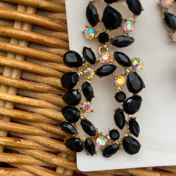 Black and Iridescent Drop Earrings - NWT. Fashion Jewelry - Picture 3 of 3